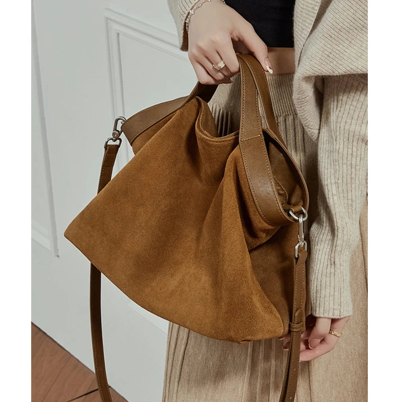 Valentina Trento hobo in Brown, front view