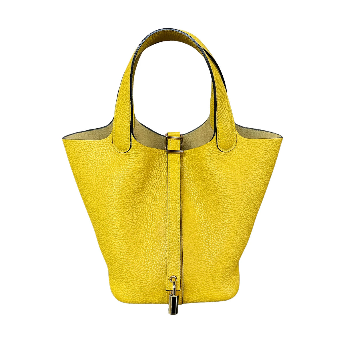 Valentina Ostuni Large bucket bag in Naples Yellow