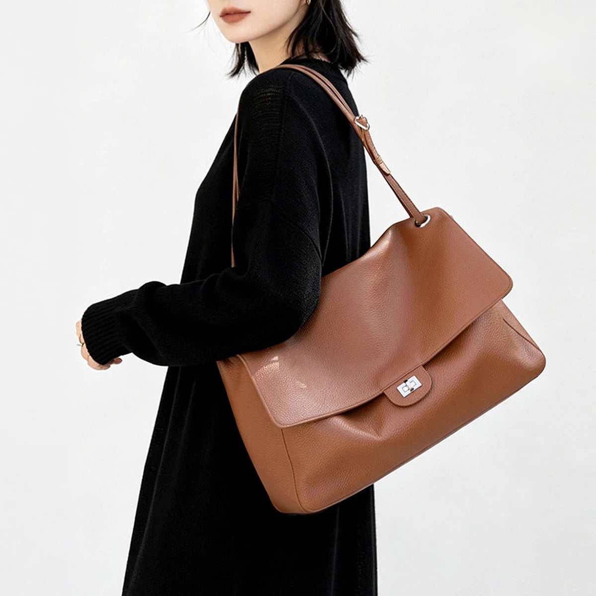 Valentina Fiume Small tote in Cognac