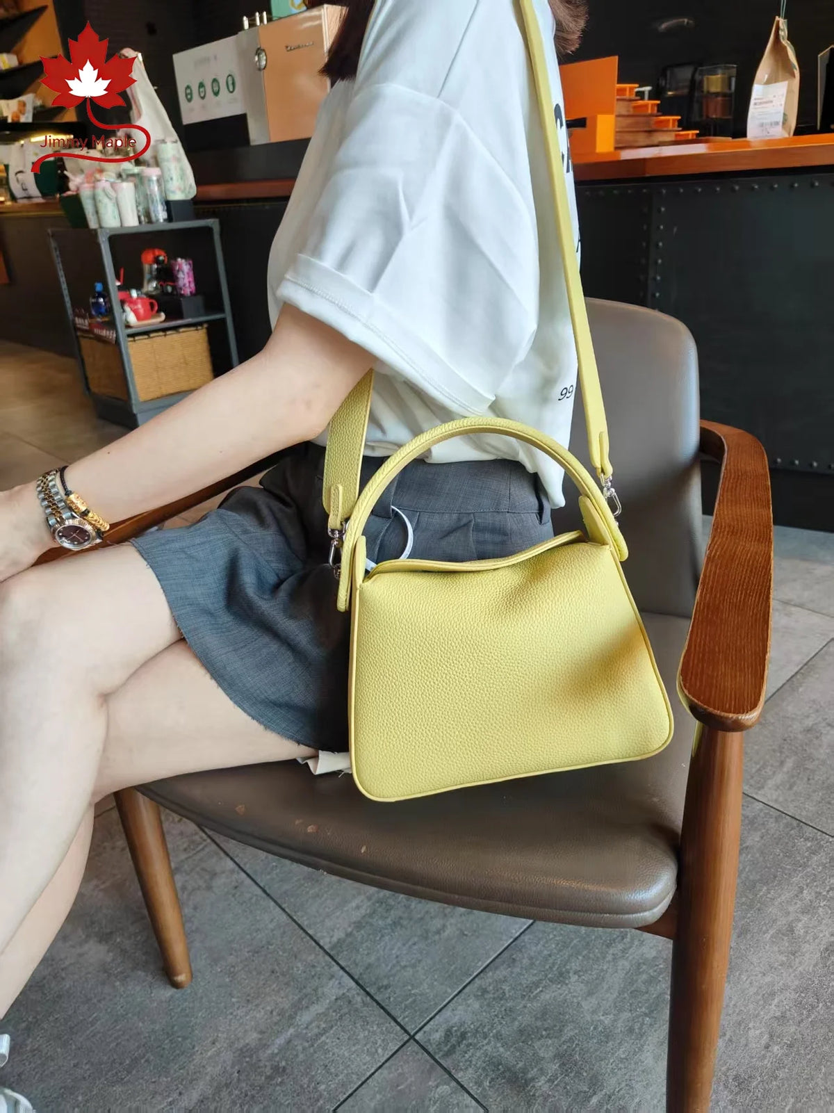 Valentina Quarzo tote in Ivory, interior