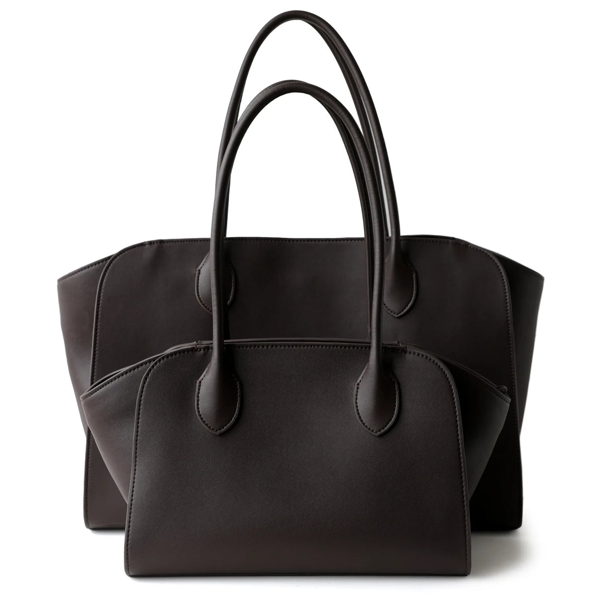 Valentina Volta Large shoulder bag in Coffee
