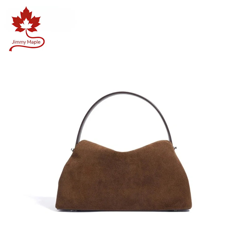 Valentina Bowler suede bowling bag