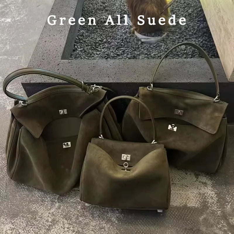 Valentina Dolce Large tote in Ink Green