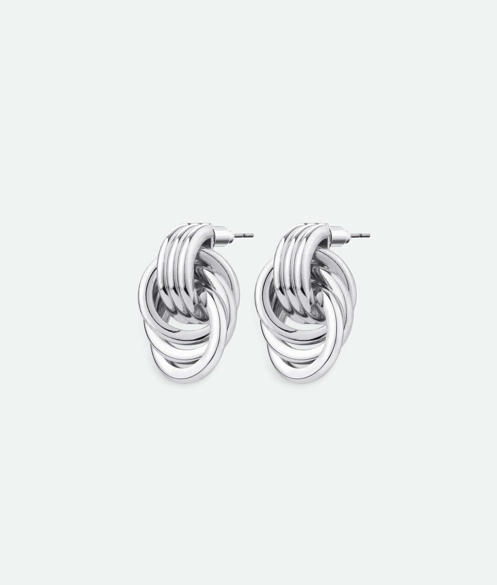 Triple Knot Earrings white gold