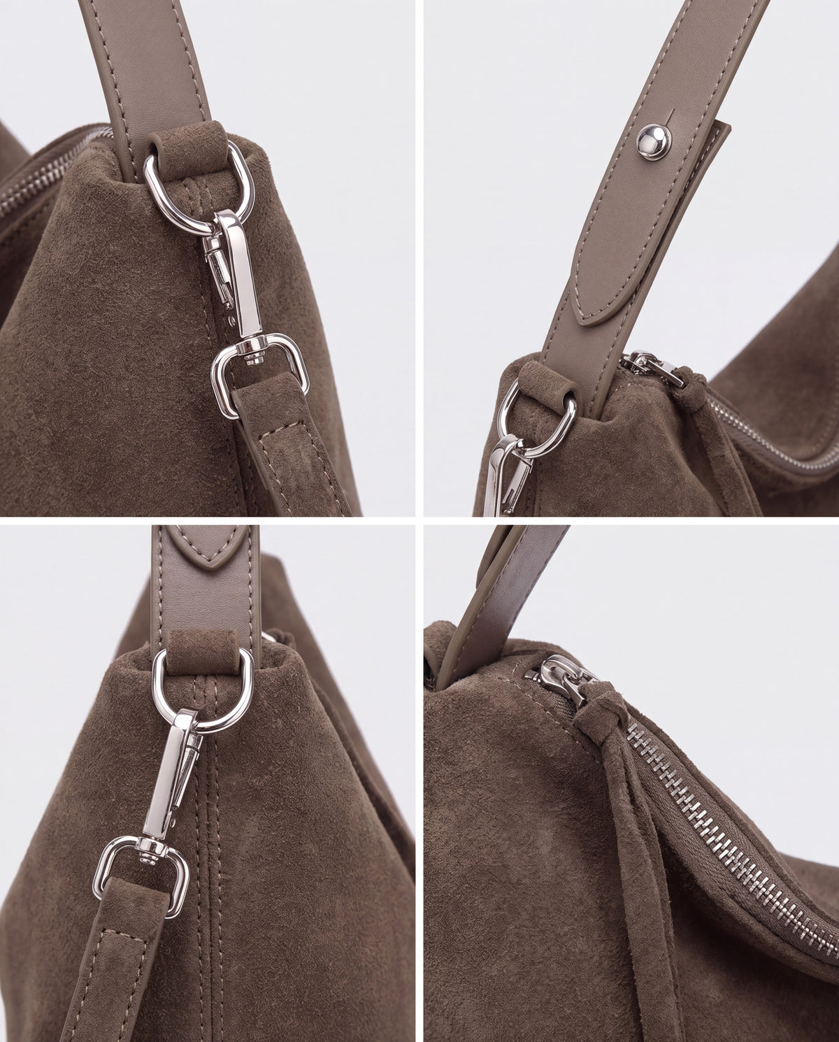 Ardesia bag in Taupe – hardware detail