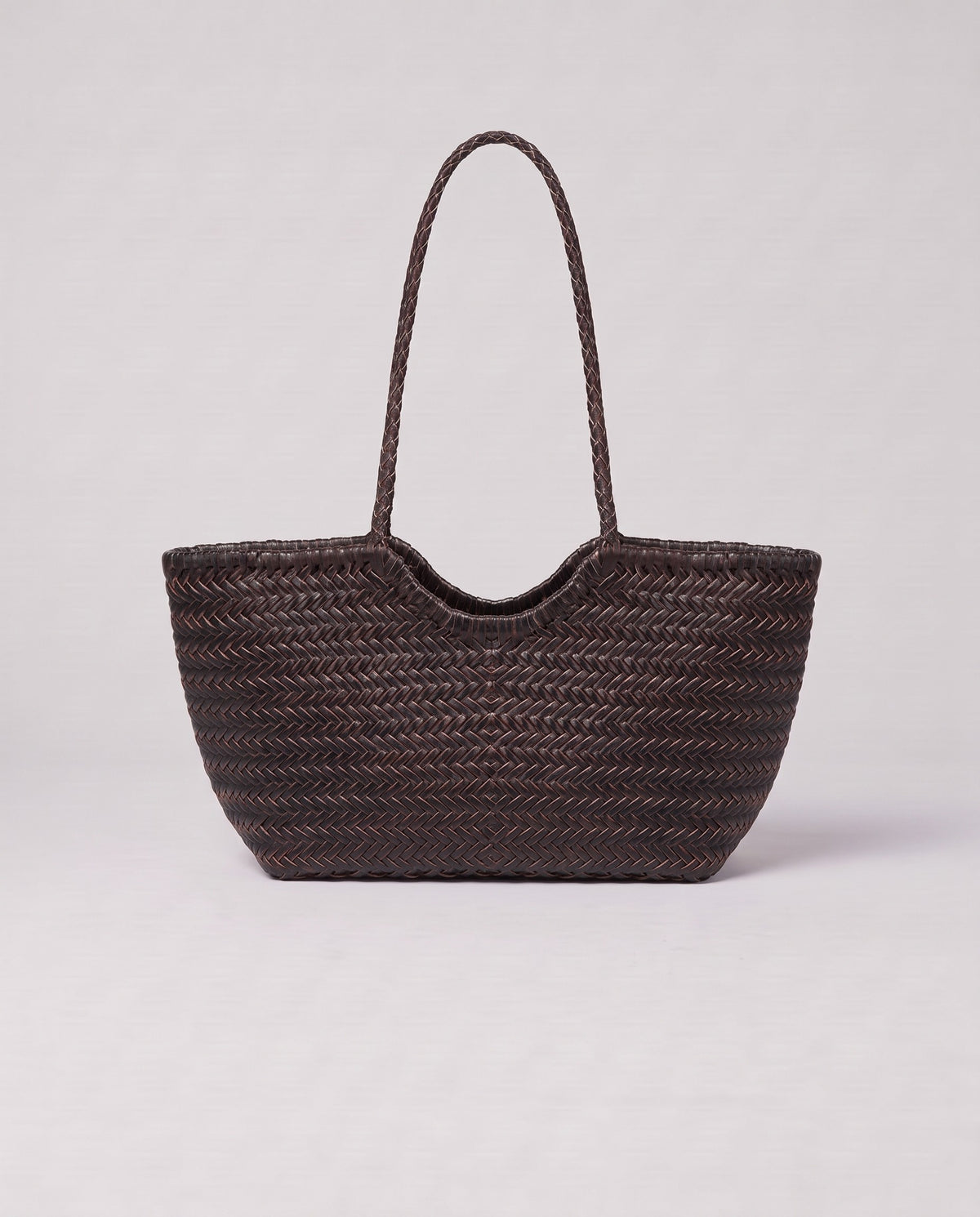 Valentina Bosa bag in Chocolate, three-quarter view