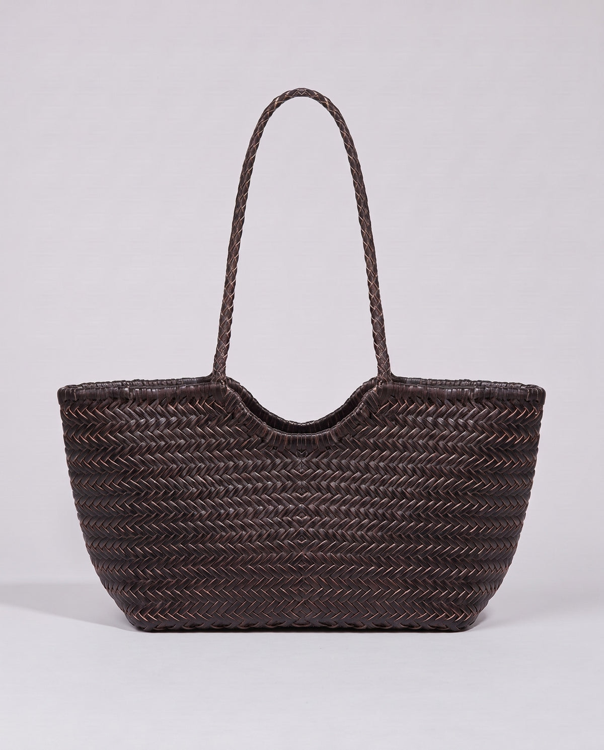 Valentina Bosa bag in Chocolate, back view