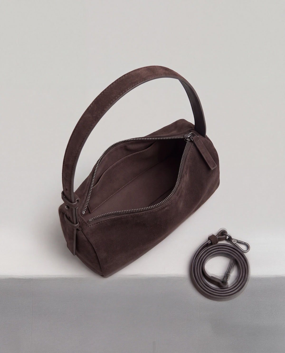 Brera bag in Chocolate – interior view
