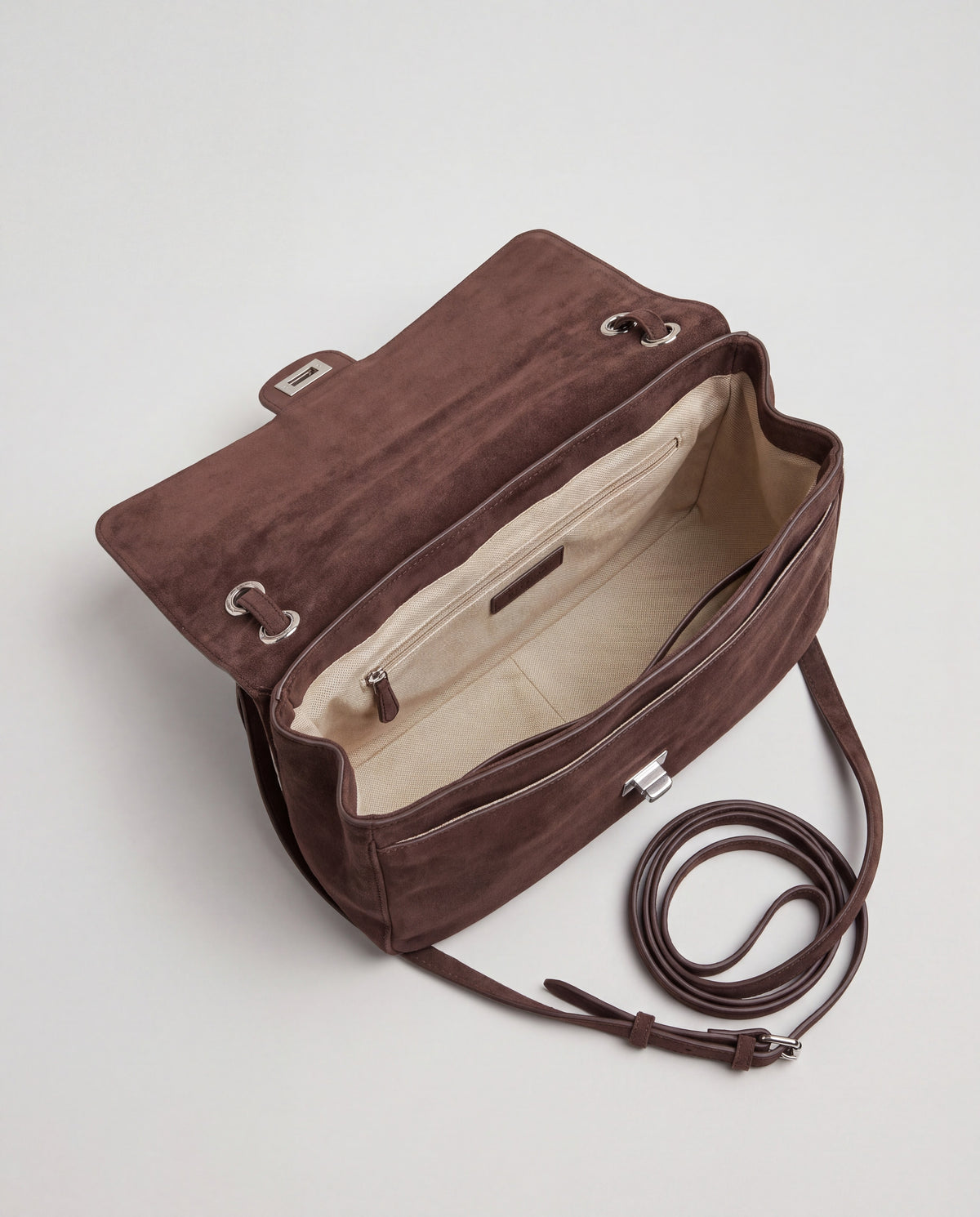 Brio Small bag in Chocolate – interior view