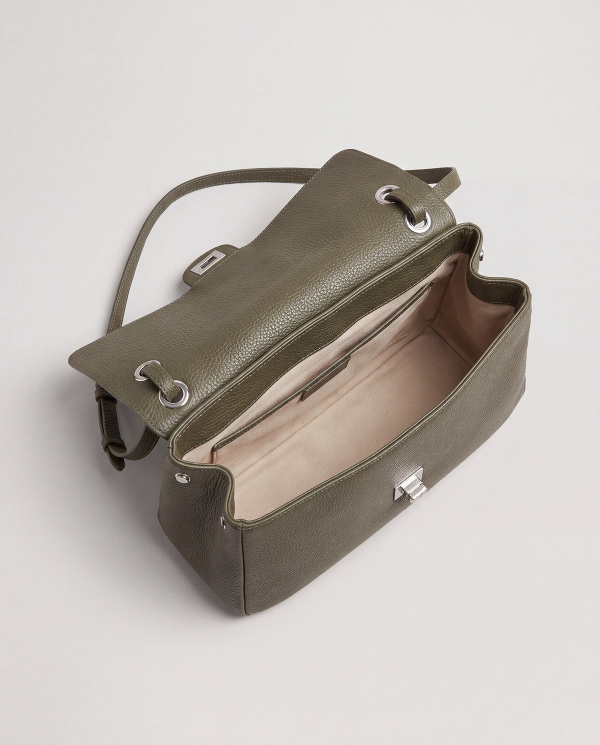 Brio Small bag in Olive – interior view