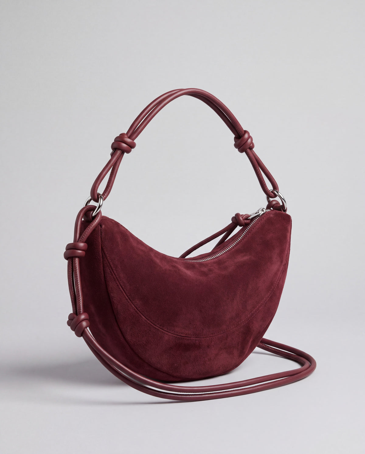 Bruma bag in Burgundy – three-quarter view
