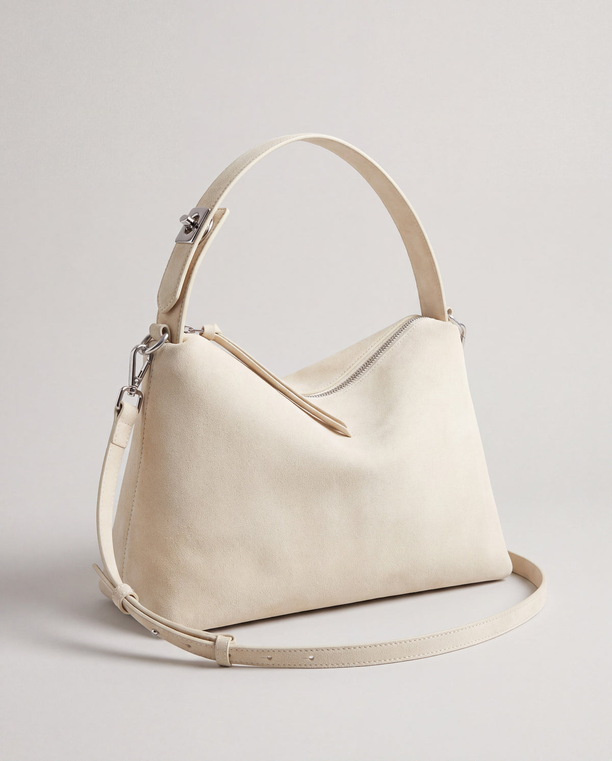 Calma bag in Ivory – three-quarter view