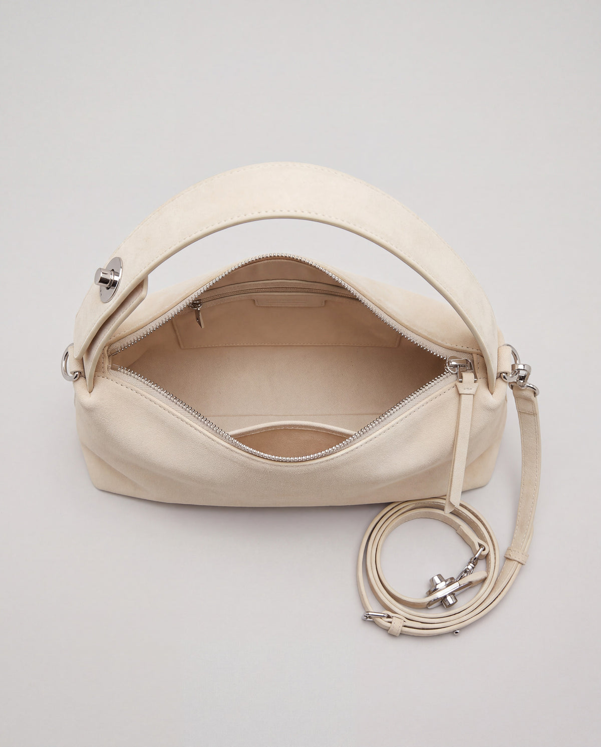 Calma bag in Ivory – interior view