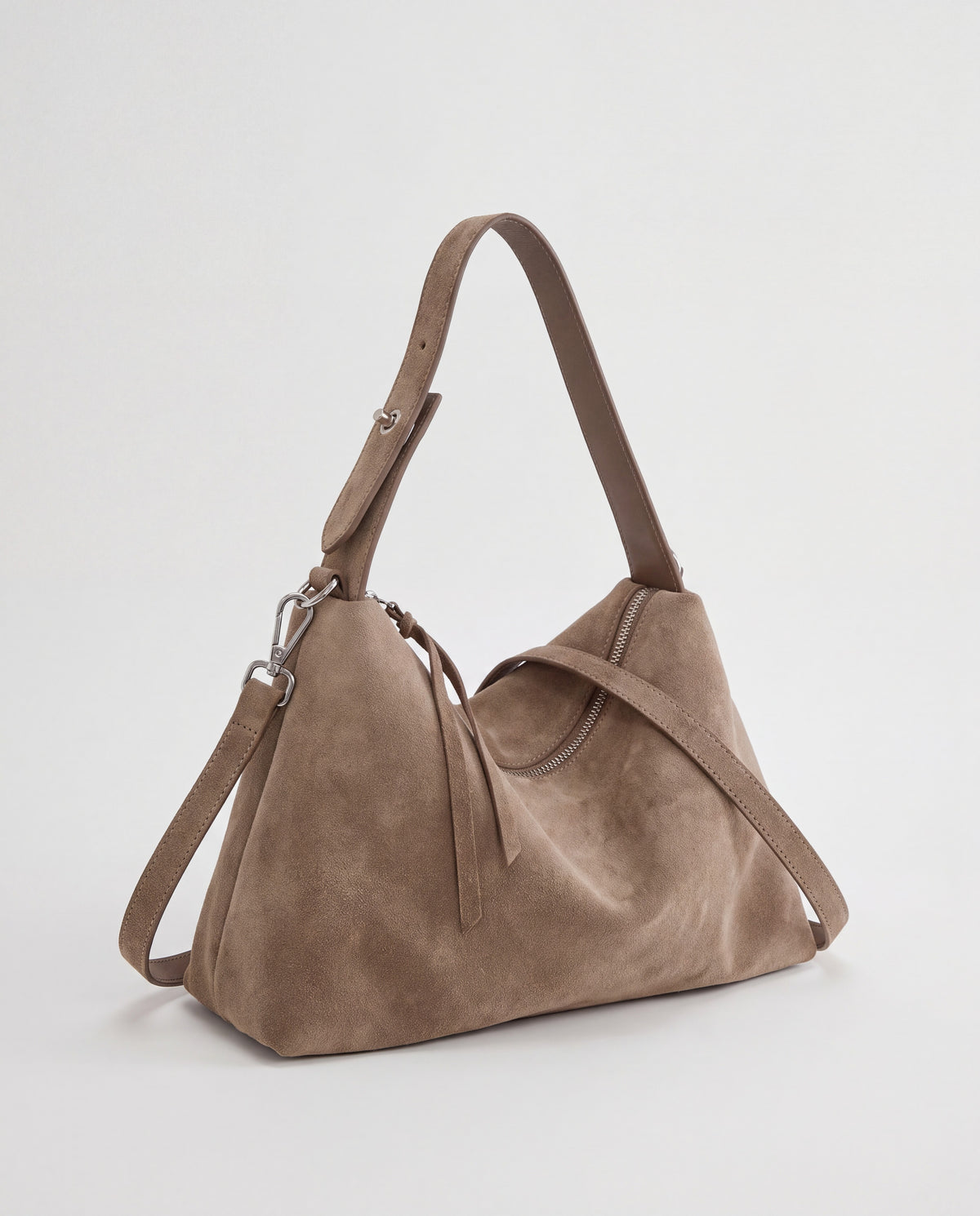 Calma bag in Taupe – three-quarter view