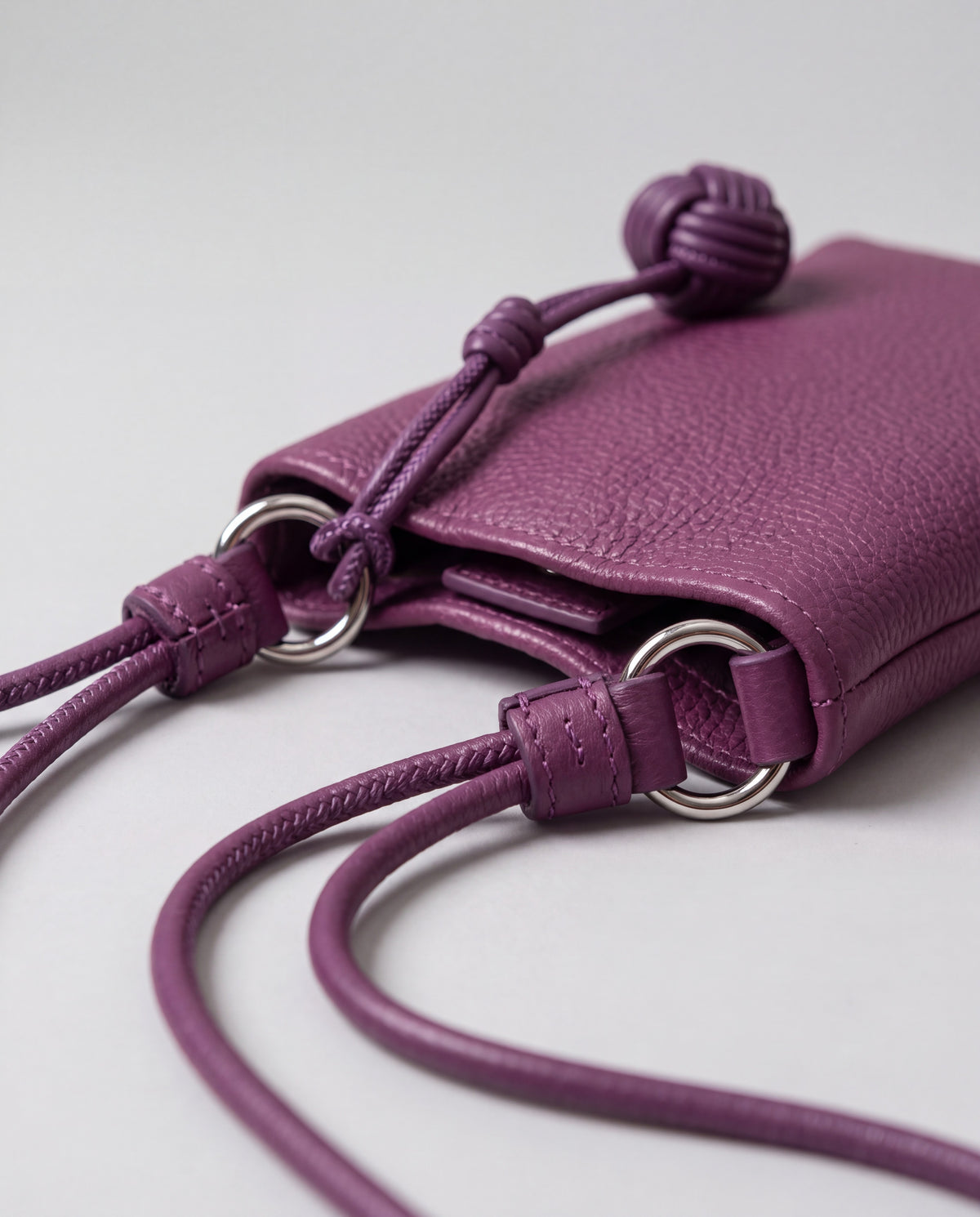 Cara bag in Plum – hardware detail