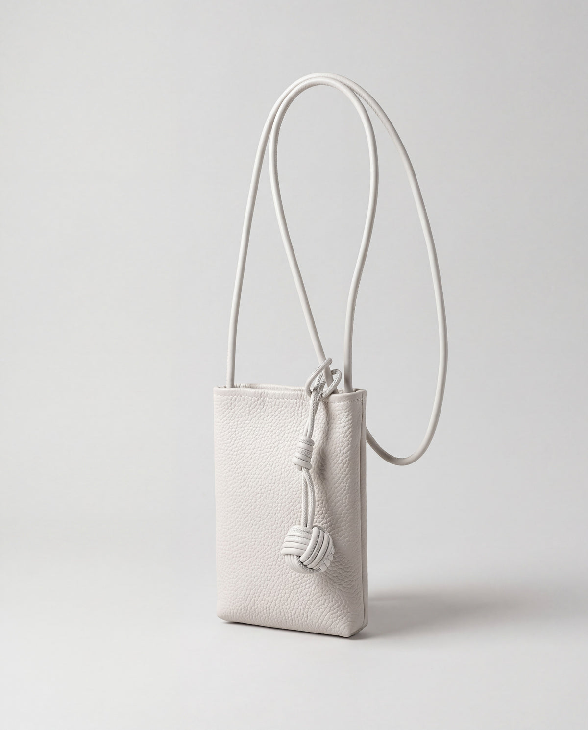 Cara bag in Stone – three-quarter view