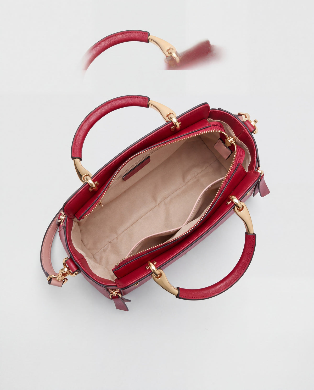 Contrast bag in Red – interior view