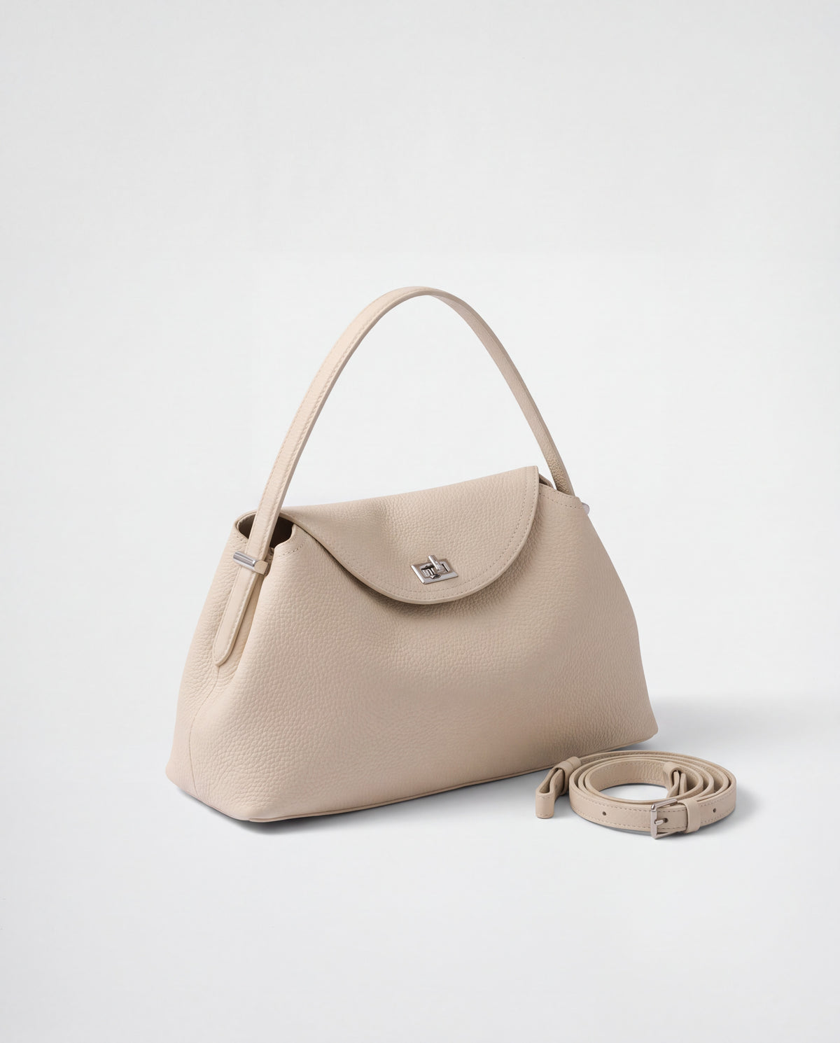 Corda bag in Cream – three-quarter view