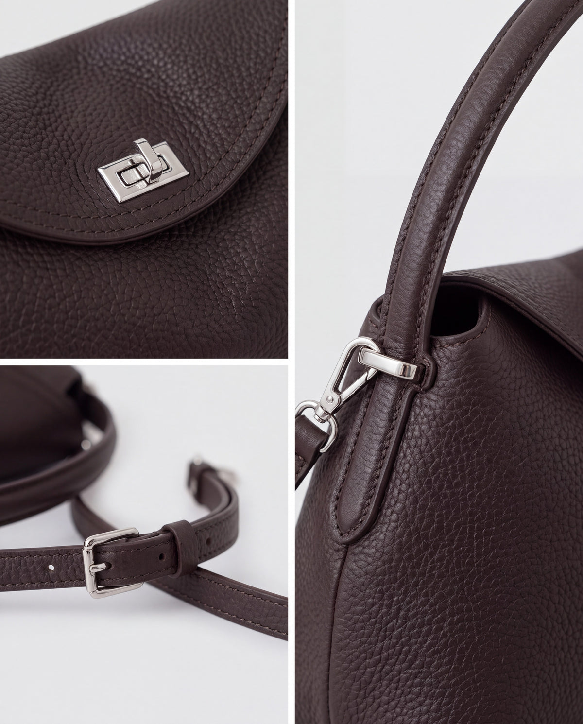 Corda bag in Espresso – hardware detail