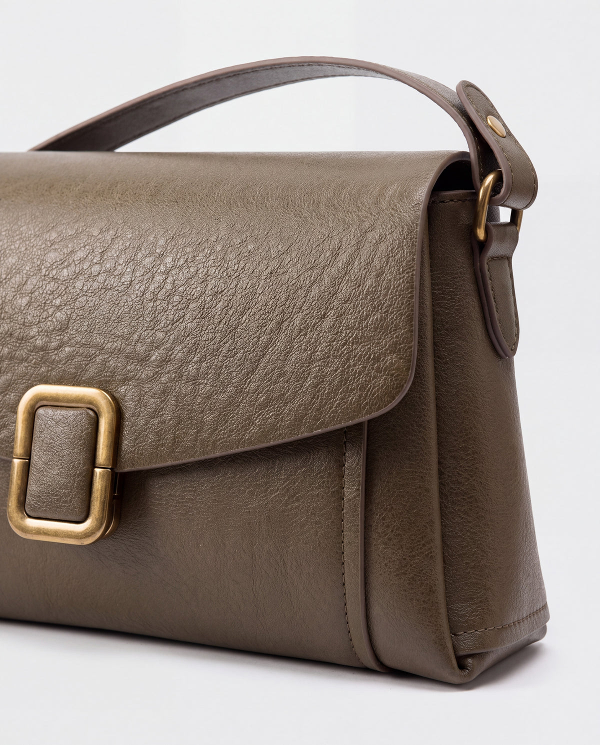 Creta bag in Olive – leather detail