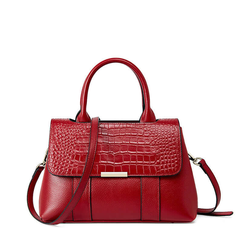 A red leather bag