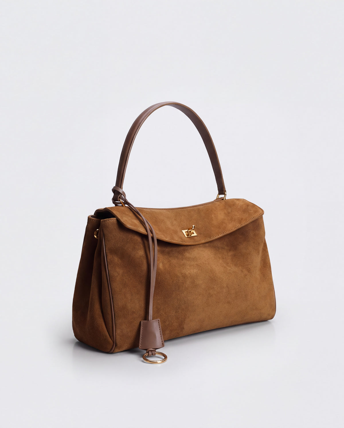 Dolce Small bag in Camel – three-quarter view
