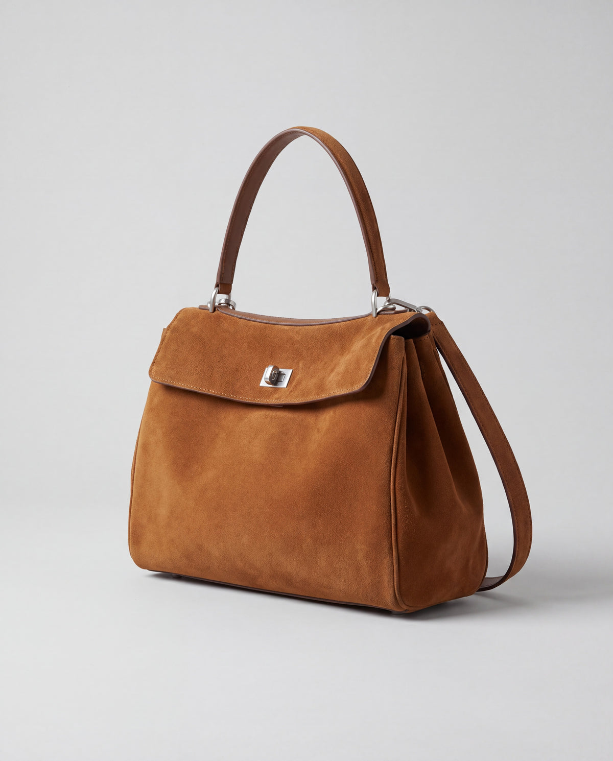 Dolce Small bag in Caramel – three-quarter view