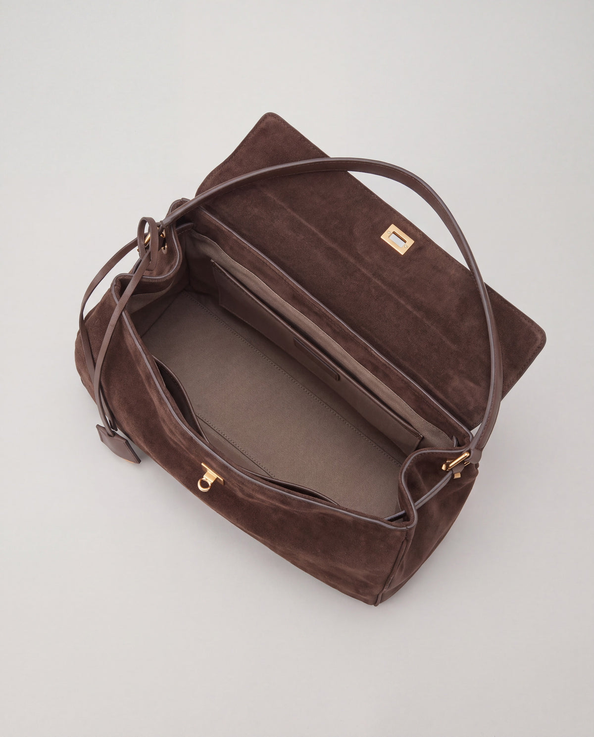 Dolce Small bag in Chocolate – interior view