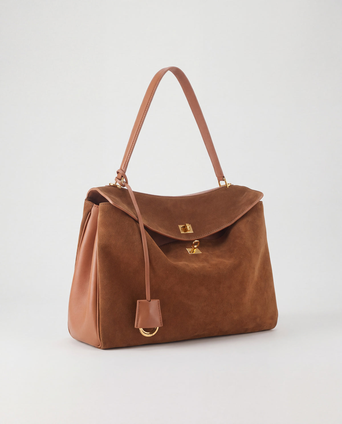 Dolce Small bag in Cognac – three-quarter view