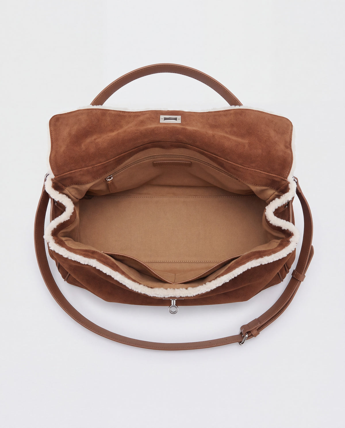 Dolce Large bag in Brown – interior view