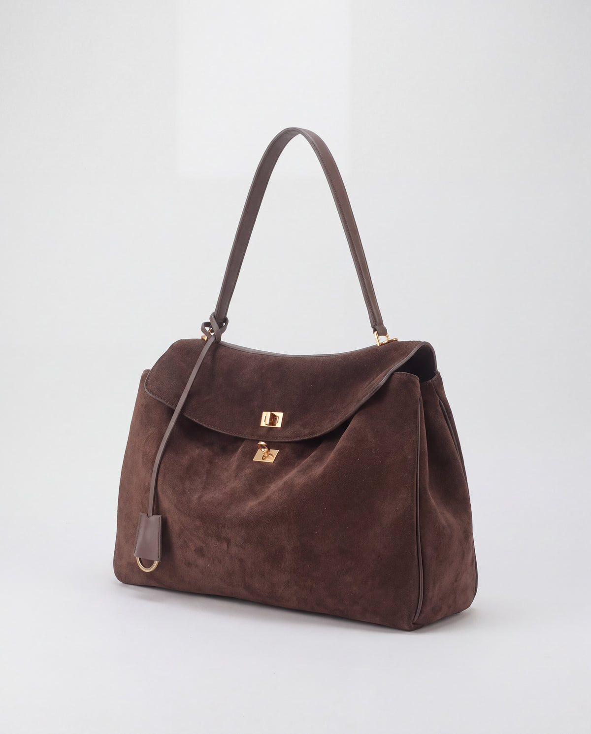 Dolce Large bag in Chocolate – three-quarter view