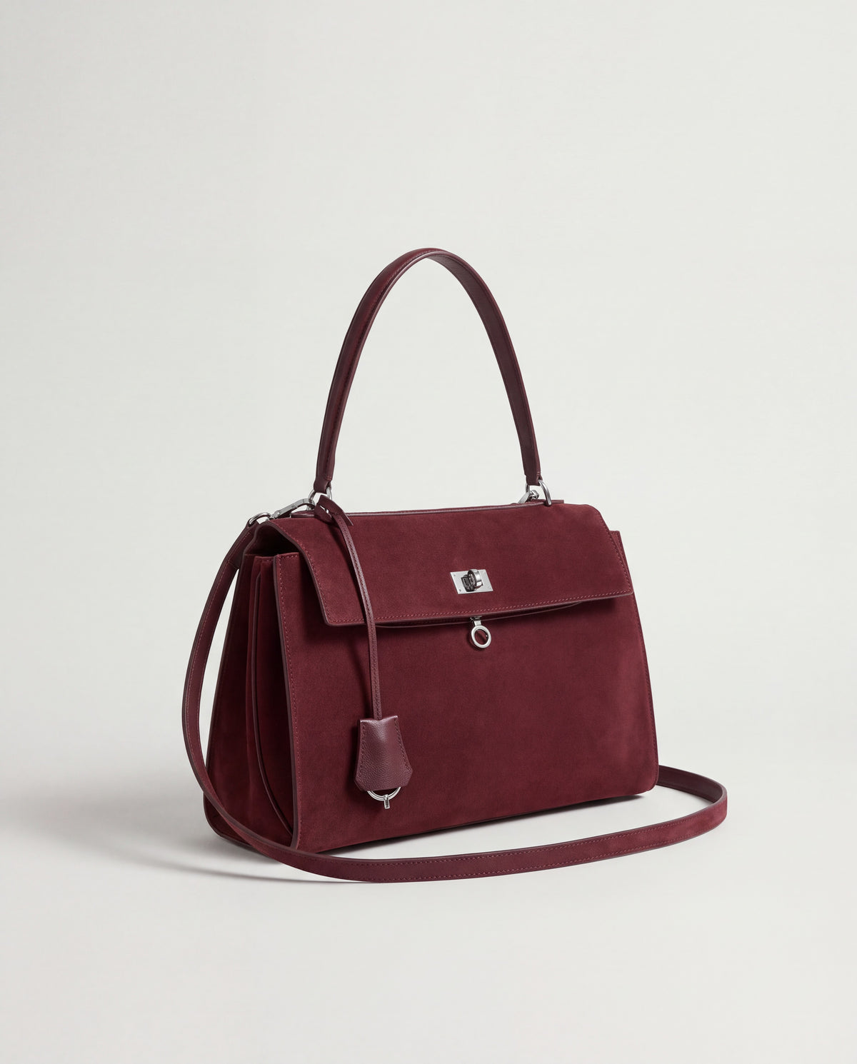 Dolce Large bag in Wine – three-quarter view
