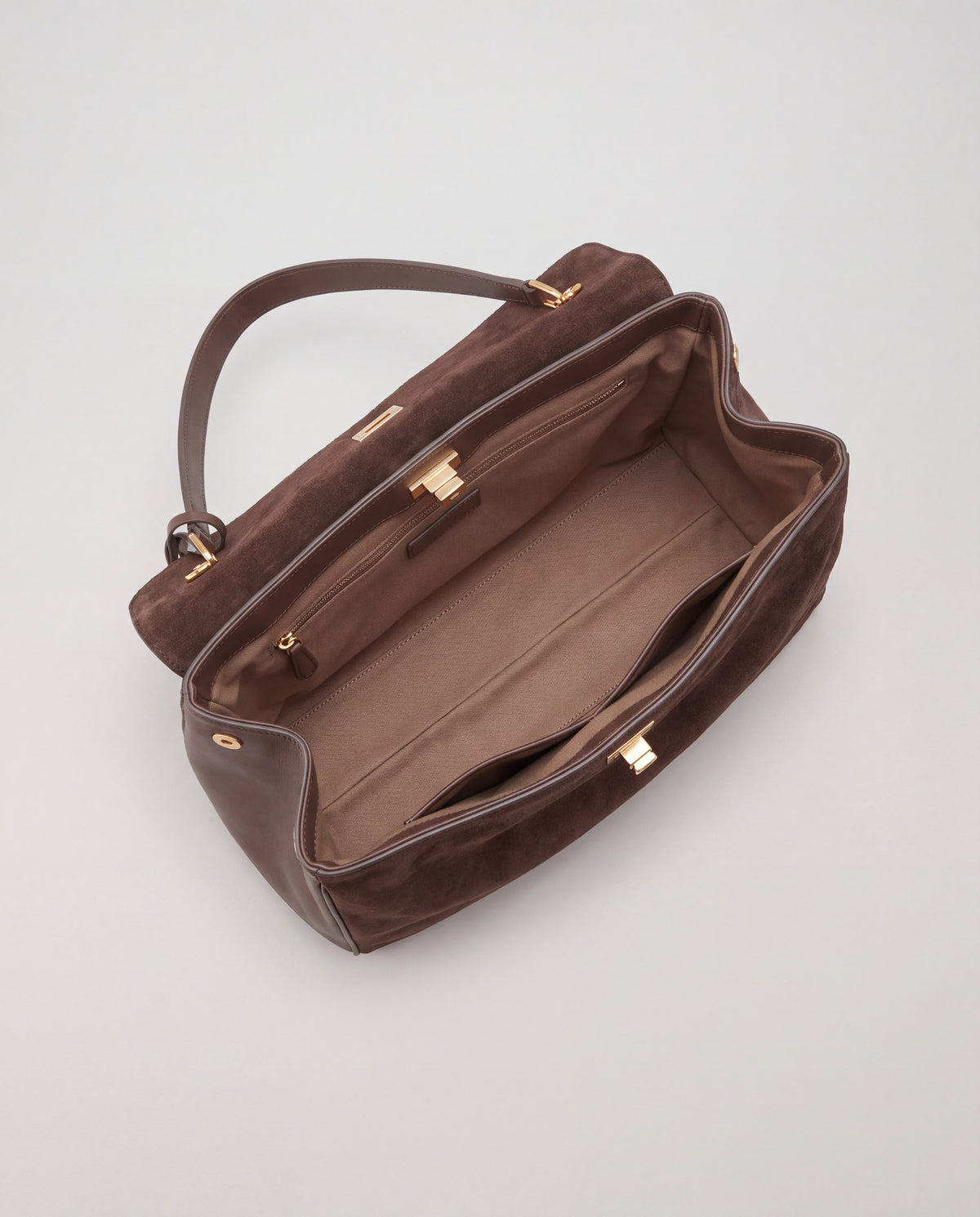 Dolce Medium bag in Chocolate – interior view