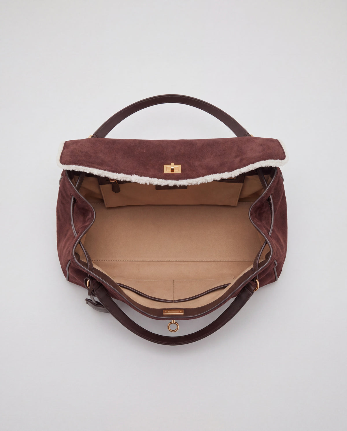 Dolce Medium bag in Mahogany – interior view