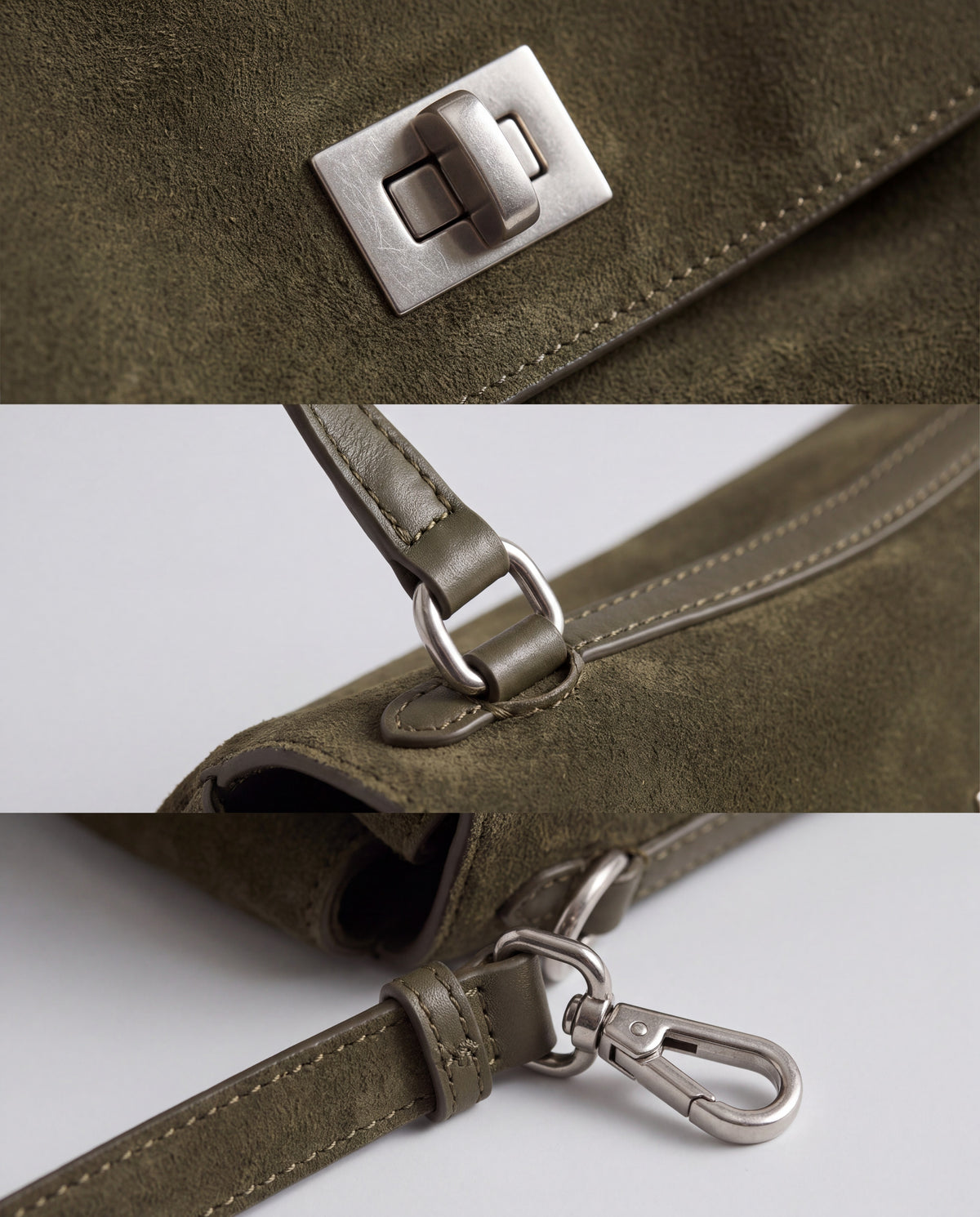 Dolce Medium bag in Olive – hardware detail