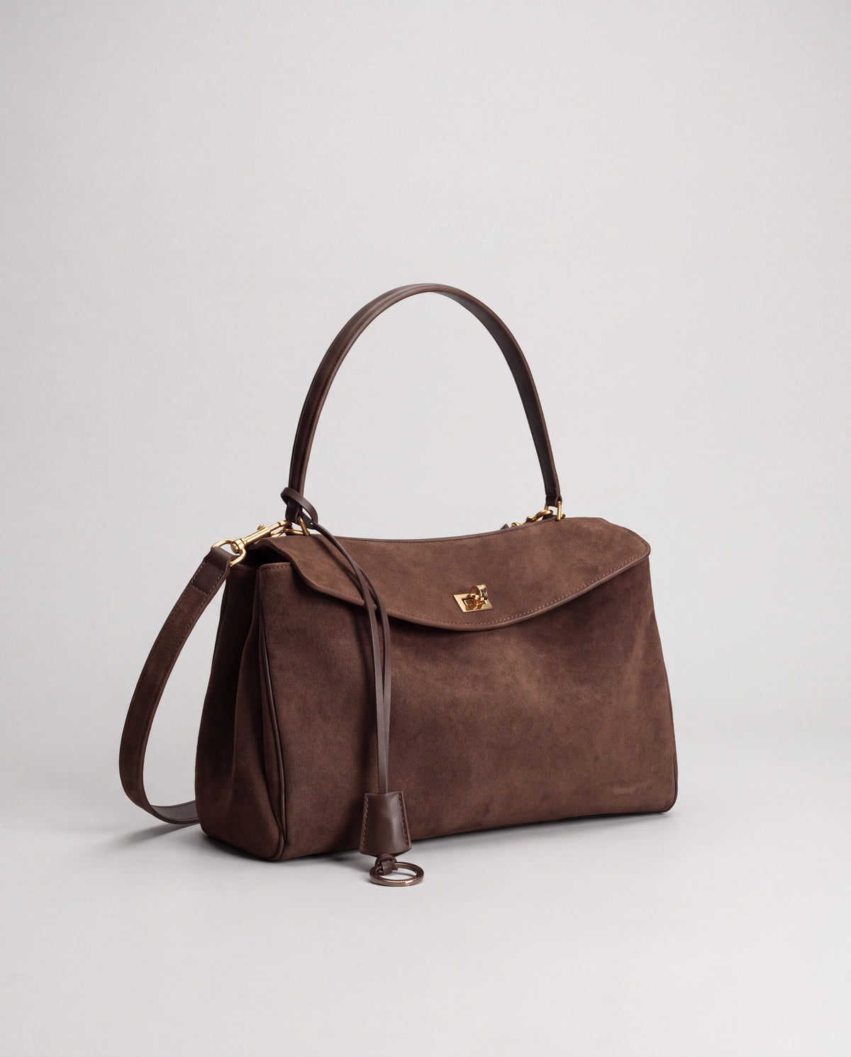 Dolce Small bag in Mocha – three-quarter view