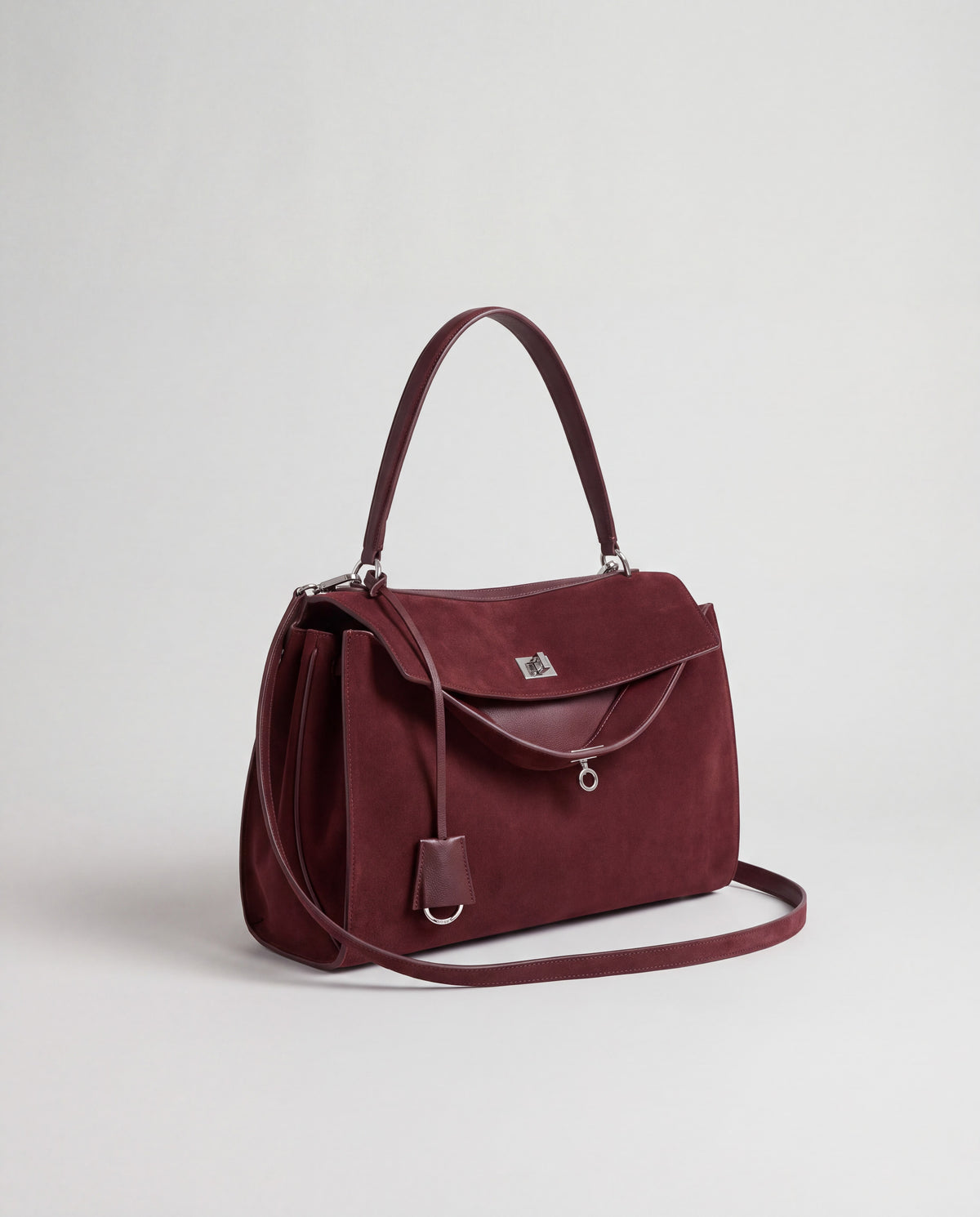 Dolce Small bag in Wine – three-quarter view