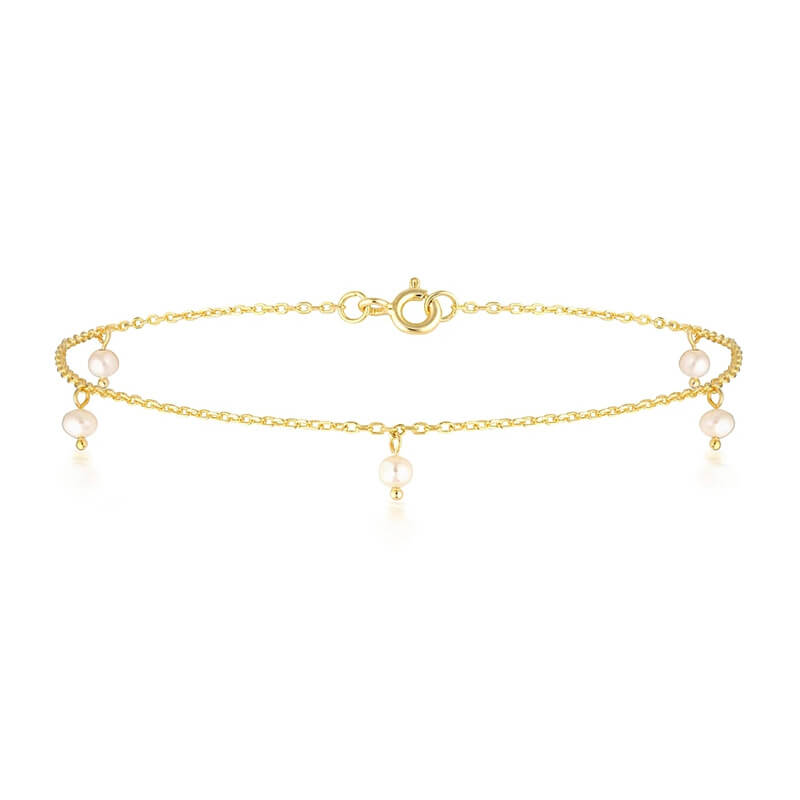 Freshwater pearls bracelet gold