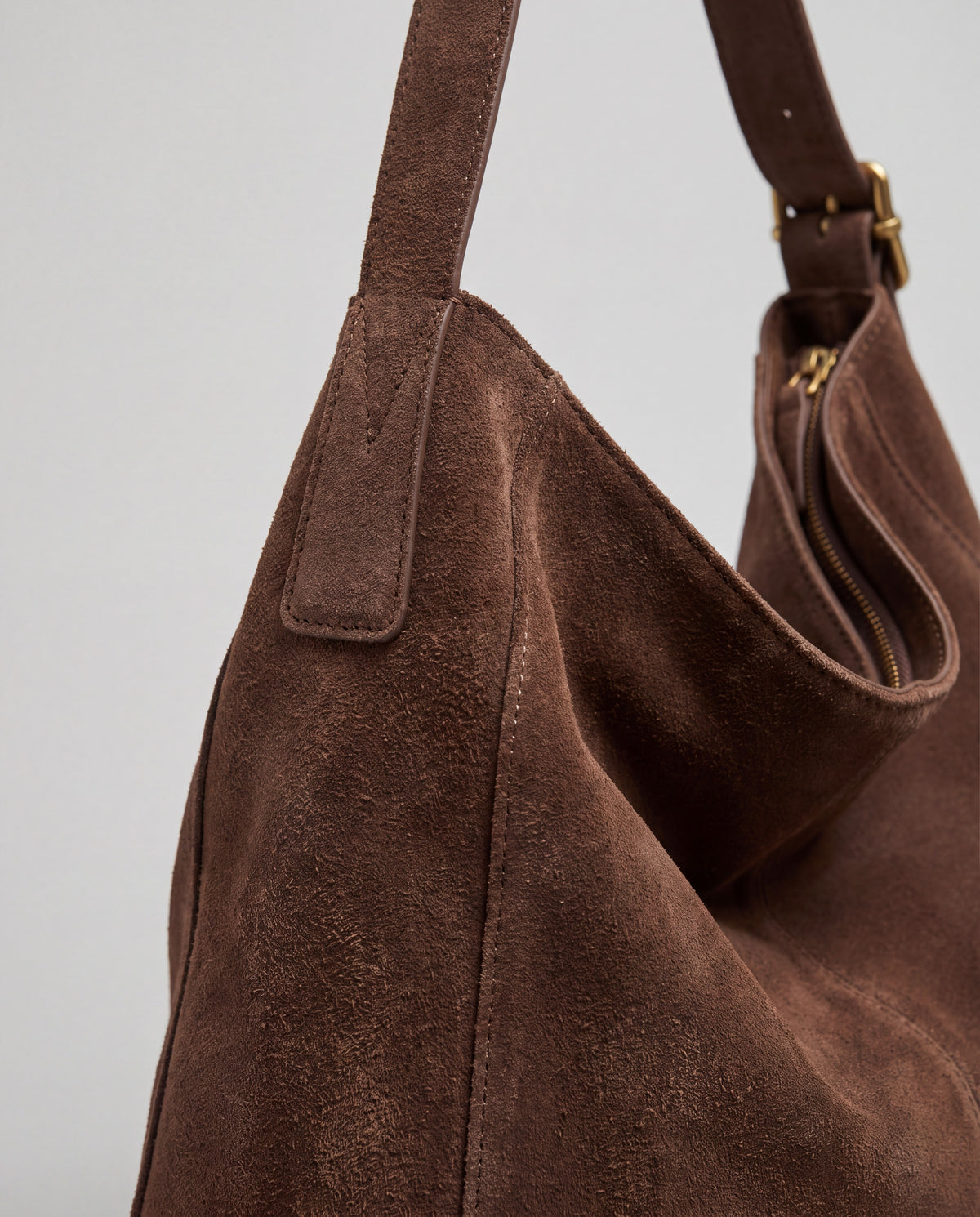 Fiato bag in Grey – leather detail