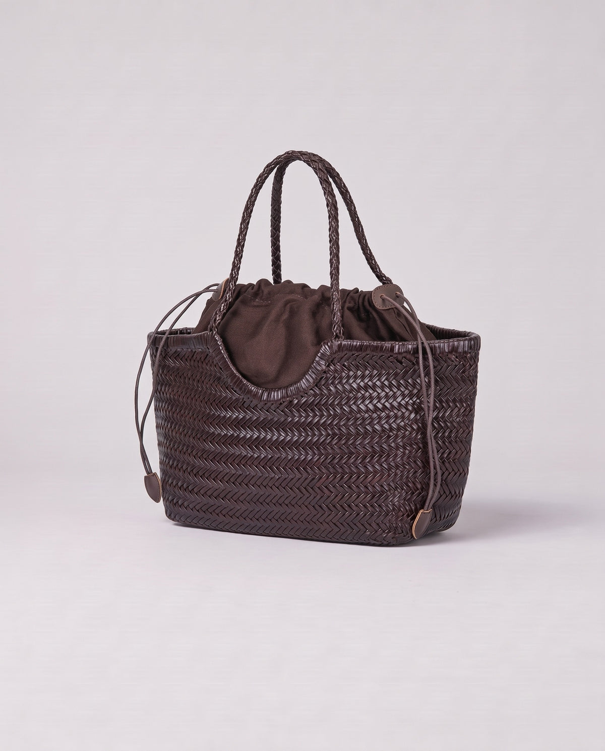 Valentina Gubbio bag in Chocolate, three-quarter view