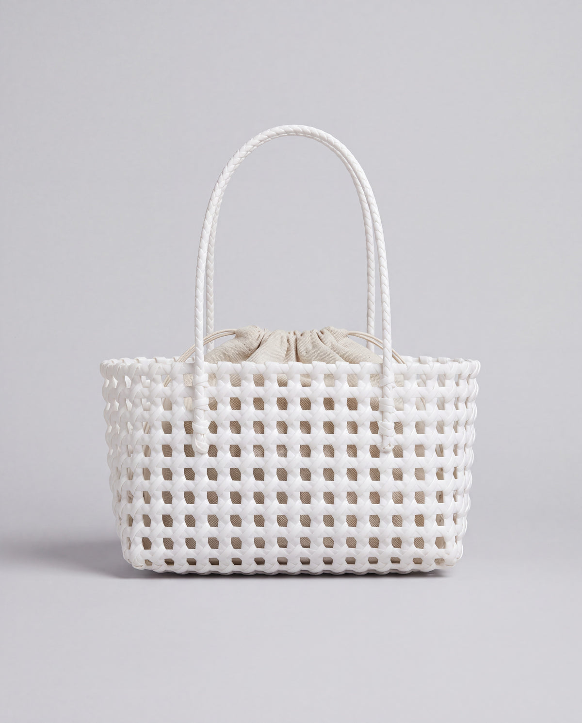 Lattice bag in White – back view