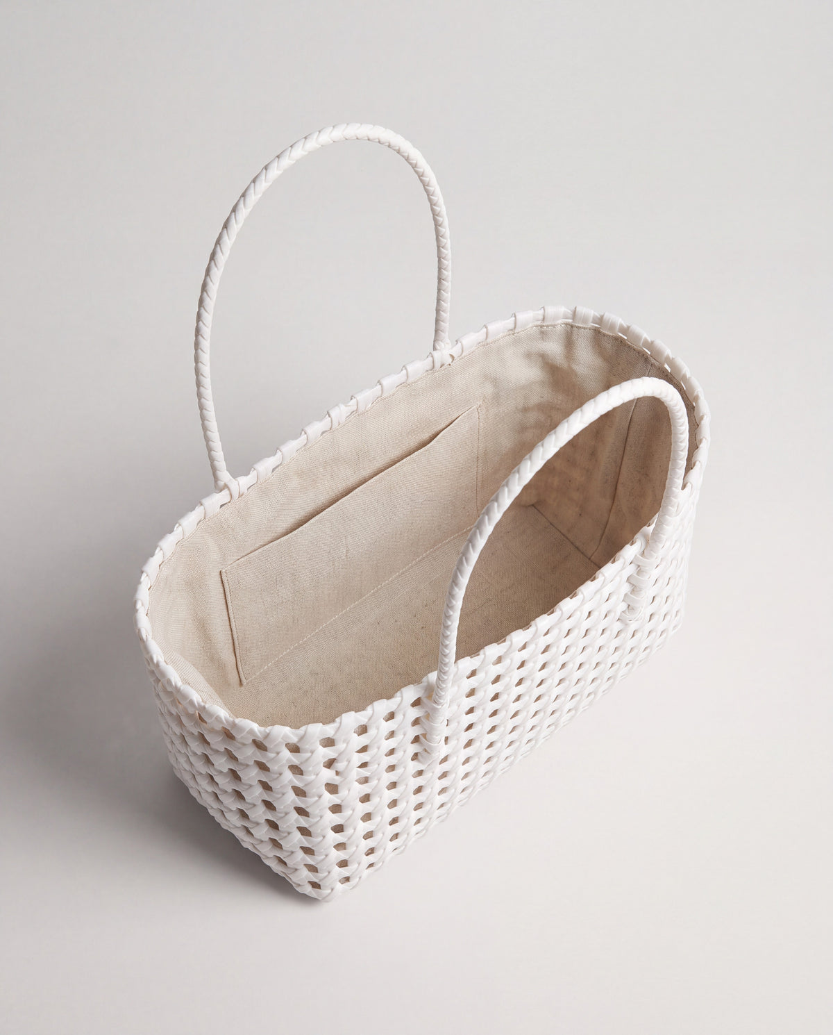 Lattice bag in White – interior view