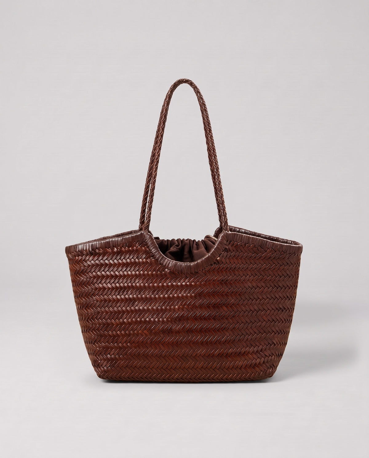 Valentina Matera Large bag in Chocolate, front view