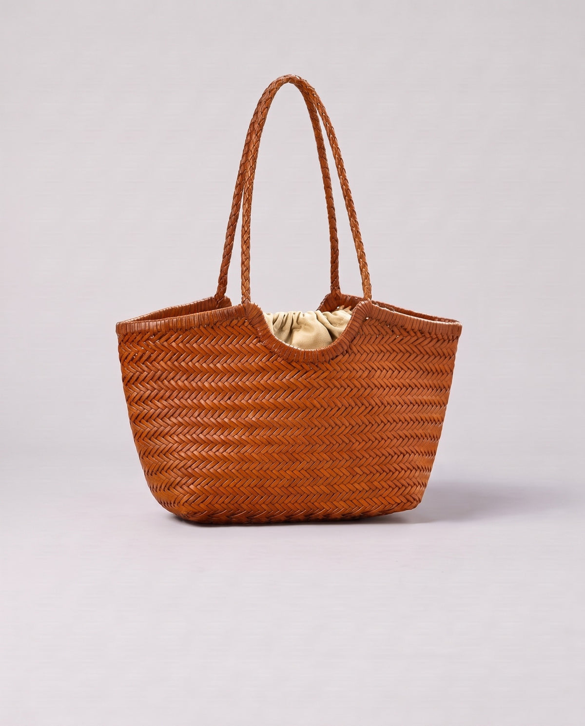 Valentina Matera Small bag in Caramel, three-quarter view