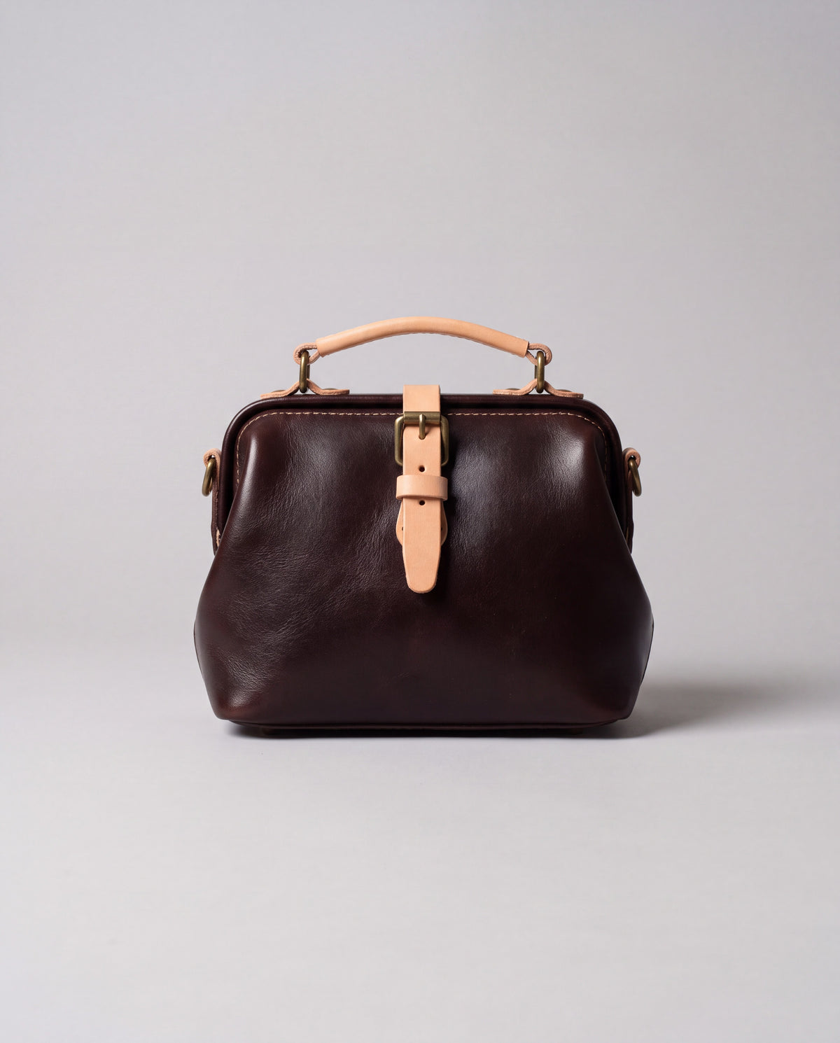 Mini Leather Bag bag in Coffee – front view