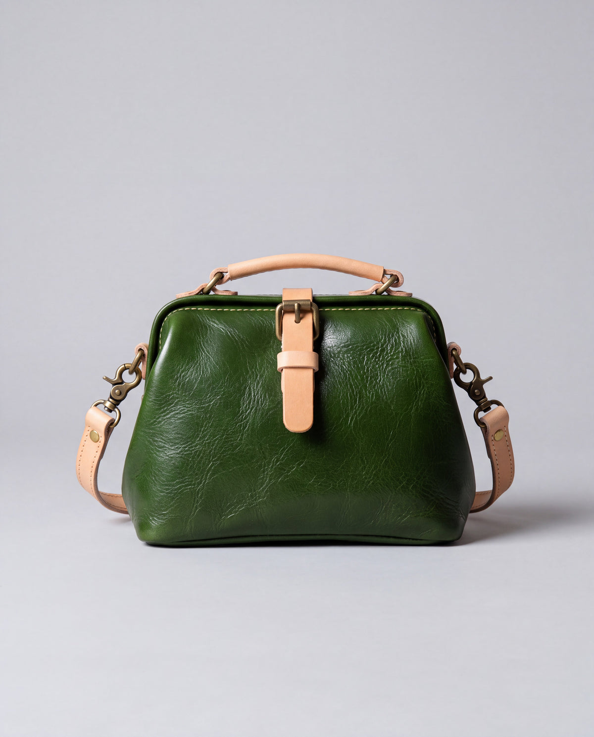 Mini Leather Bag bag in Green – front view