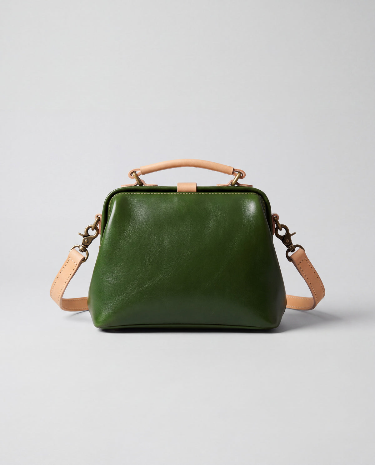 Mini Leather Bag bag in Green – back view
