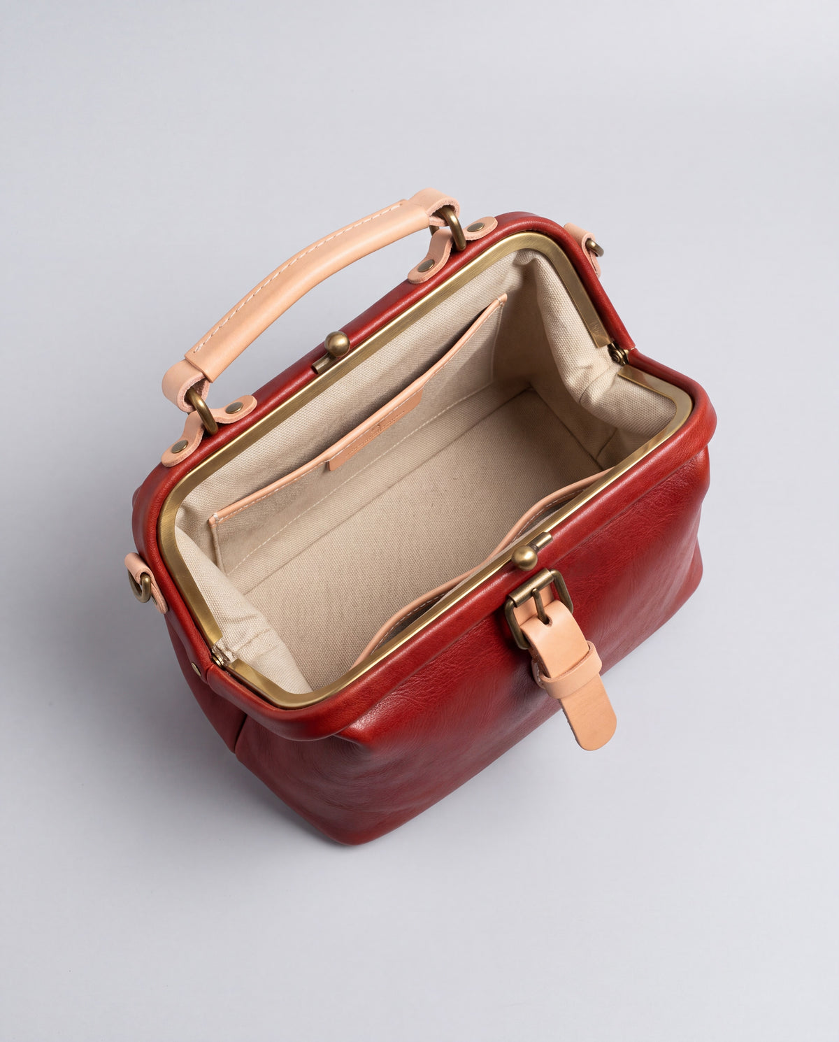 Mini Leather Bag bag in Red – interior view