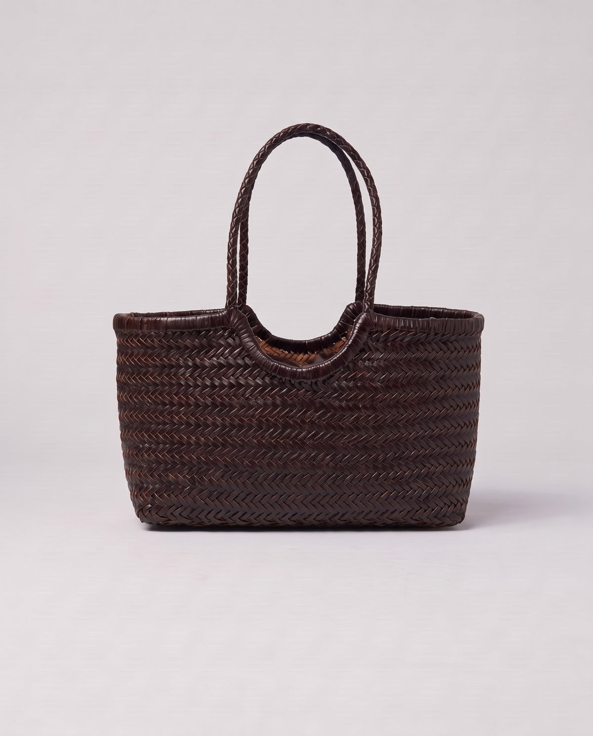 Valentina Noto Large bag in Chocolate, three-quarter view