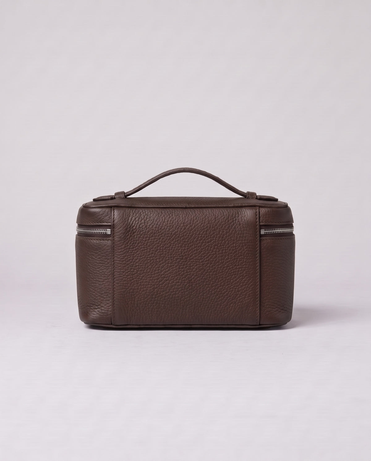 Valentina Orvieto Small top-handle bag in Chocolate leather, back view